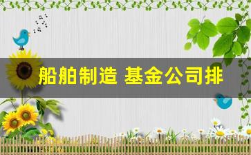 船舶制造 基金公司排名(船舶行业的基金)_https://www.taocizhiliang.com_设计报价_第1张